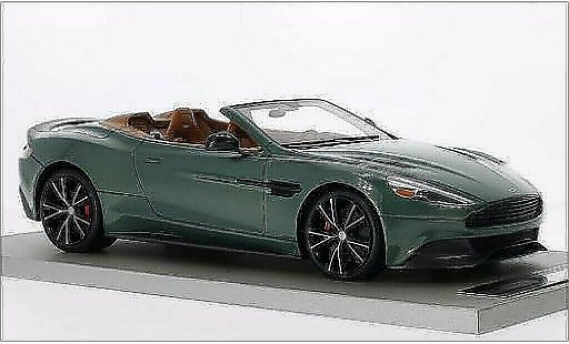 Aston Martin Vanquish volante 1/18 Tecnomodel metalico verde/carbon coche miniatura