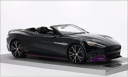 Aston Martin Vanquish volante 1/18 Tecnomodel negro/rojo coche miniatura