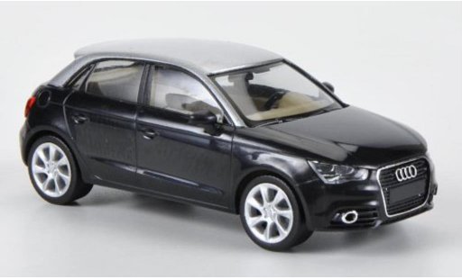Audi A1 sportback 1/87 Herpa negro/gris coche miniatura