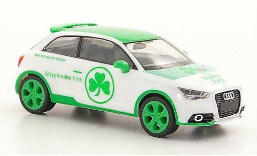 Audi A1 citadine 1/87 Herpa SpVgg Greuther Furth blanco/verde coche miniatura