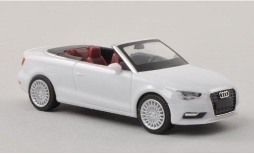 Audi A3 cabriolet 1/87 Herpa Descapotable blanco coche miniatura