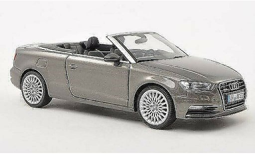 Audi A3 cabriolet 1/43 Herpa Descapotable gris 2013 coche miniatura