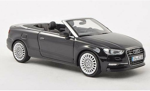 Audi A3 cabriolet 1/43 Herpa Descapotable negro 2013 coche miniatura