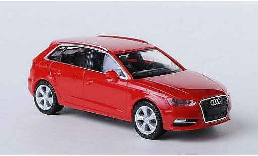Audi A3 sportback 1/87 Herpa rojo coche miniatura