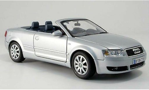 Audi A4 cabriolet 1/18 Motormax Descapotable gris coche miniatura