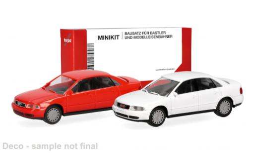 Audi A4 1/87 Herpa MiniKit rojo/weiss 1:87 coche miniatura