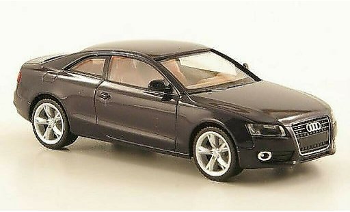 Audi A5 coupe 1/87 Herpa negro marrones Interieur coche miniatura