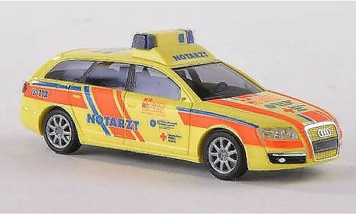 Audi A6 secours 1/87 Busch Avant ASB Notarzt - Ludwigsburg 2004 coche miniatura