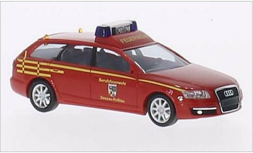Audi A6 secours 1/87 Busch Avant Berufsbomberos Dessau-Rosslau 2004 coche miniatura