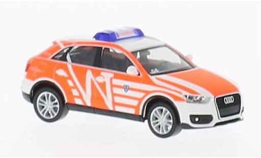 Audi Q3 pompiers 1/87 Herpa Bomberos Wiesbaden - ELW coche miniatura