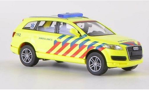 Audi Q7 secours 1/87 Wiking Ambulance Notarzt (NL) coche miniatura