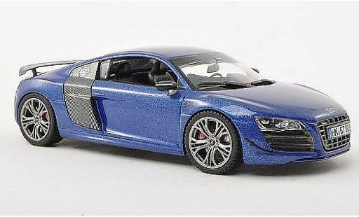 Audi R8 gt 1/43 Schuco azul/carbon coche miniatura
