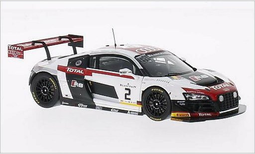 Audi R8 lms 1/43 Spark Ultra No.2 Belgian Club Team 24h Spa 2014 /B.Treluyer coche miniatura