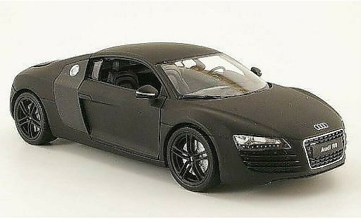 Audi R8 coupe 1/24 Welly mate-negro coche miniatura