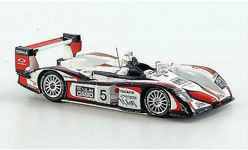 Audi R8 LMP course 1/87 Spark No.5 Casio Exilim ganador 24h Le Mans 2004 / Kristensen coche miniatura