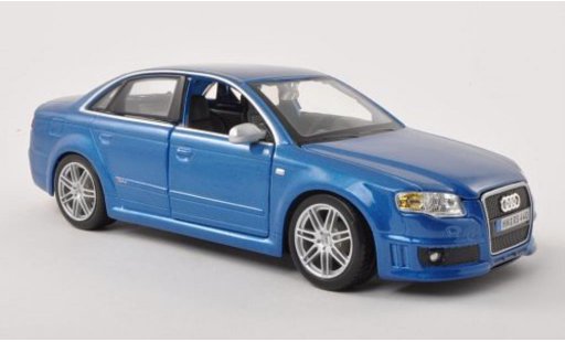 Audi RS4 berline 1/24 Burago (B7) azul coche miniatura
