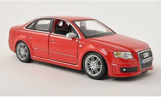 Audi RS4 berline 1/24 Burago (B7) rojo coche miniatura