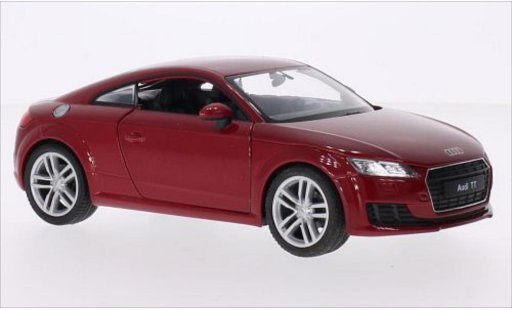 Audi TT coupe 1/24 Welly (8S) metalico rojo 2014 coche miniatura