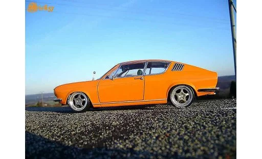 Audi 100 coupe 1/18 Anson S 1970 naranja jantes porsche coche miniatura
