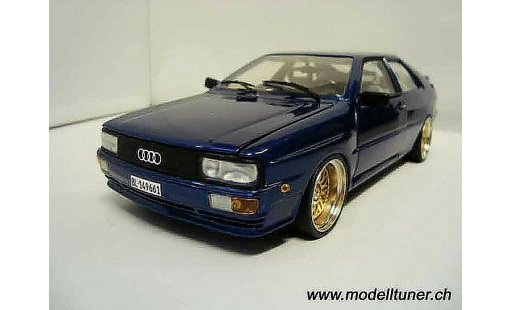 Audi Quattro coupe 1/18 Sun Star azul jantes bbs bords larges coche miniatura