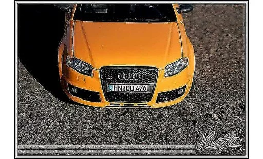 Audi RS4 avant 1/18 Minichamps naranja papaye coche miniatura