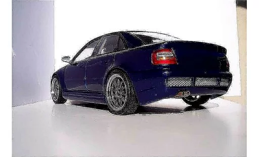 Audi S4 berline 1/18 Ut Models kit rs4 azul jantes kinesis coche miniatura