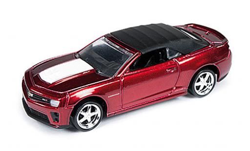 Chevrolet Camaro 1/64 Auto World ZL1 Convertible met.-rouge/blanche Special Version 2013 coche miniatura