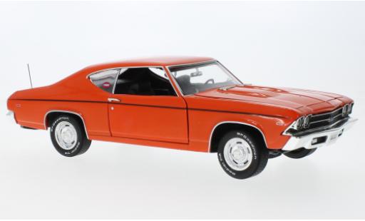 Chevrolet Chevelle 1/18 Auto World Nickey naranja 1969 coche miniatura