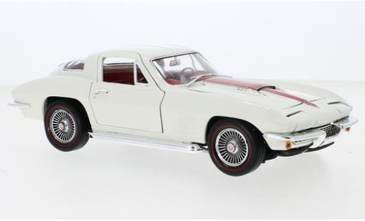 Chevrolet Corvette 1/18 Auto World 427 (C2) blanco/rojo 1967 coche miniatura