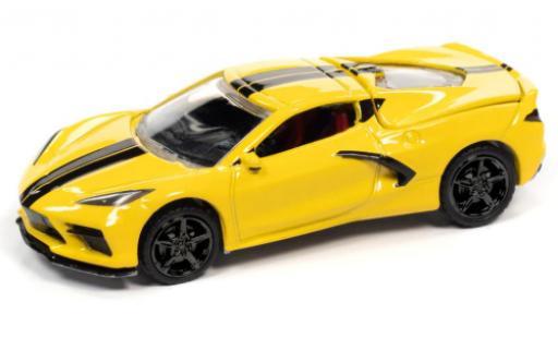 Coche miniatura Chevrolet Corvette 1/64 Auto World (C8) Stingray amarillo 2020 Chevrolet Corvette 1/64 Auto World (C8) Stingray amarillo 2020 coche miniatura