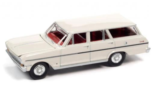 Coche miniatura Chevrolet Nova 1/64 Auto World II 400 Wagon blanche 1963 Chevrolet Nova 1/64 Auto World II 400 Wagon blanche 1963 coche miniatura