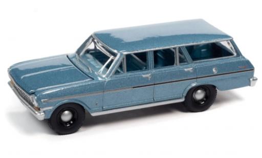 Coche miniatura Chevrolet Nova 1/64 Auto World II 400 Wagon metallise azul clair 1963 Chevrolet Nova 1/64 Auto World II 400 Wagon metallise azul clair 1963 coche miniatura