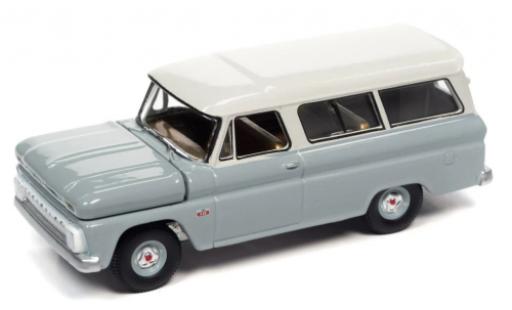 Coche miniatura Chevrolet Suburban 1/64 Auto World gris clair/blanche 1966 Chevrolet Suburban 1/64 Auto World gris clair/blanche 1966 coche miniatura