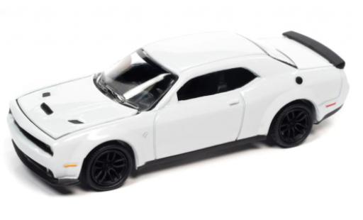 Coche miniatura Dodge Challenger 1/64 Auto World Hellcat blanche 2018 Dodge Challenger 1/64 Auto World Hellcat blanche 2018 coche miniatura