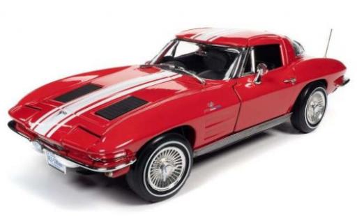 Coche miniatura Chevrolet Corvette 1/18 Auto World Stingray Z06 rojo/blanco 1963 Chevrolet Corvette 1/18 Auto World Stingray Z06 rojo/blanco 1963 coche miniatura