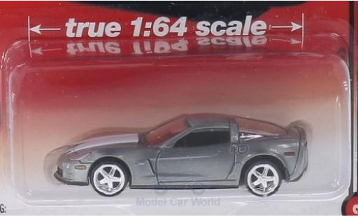 Coche miniatura Chevrolet Corvette 1/64 Auto World Z06 (C6) Special Version gris/blanco 2012 ohne Vitrine Chevrolet Corvette 1/64 Auto World Z06 (C6) Special Version gris/blanco 2012 ohne Vitrine coche miniatura