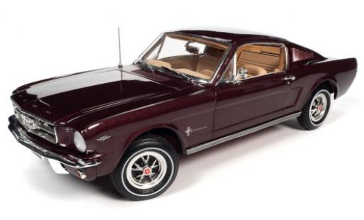 Coche miniatura Ford Mustang 1/18 Auto World 2+2 metalico rojo 1965 Ford Mustang 1/18 Auto World 2+2 metalico rojo 1965 coche miniatura