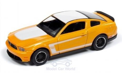 Ford Mustang 1/64 Auto World Boss 302 naranja/blanco 2012 coche miniatura