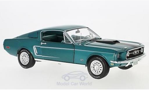 Coche miniatura Ford Mustang GT 1/18 Auto World GT 2+2 metalico türkis 1968 Ford Mustang GT 1/18 Auto World GT 2+2 metalico türkis 1968 coche miniatura