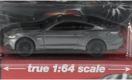 Coche miniatura Ford Mustang 1/64 Auto World GT metalico gris 2017 Ford Mustang 1/64 Auto World GT metalico gris 2017 coche miniatura