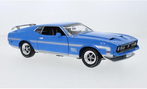 Ford Mustang 1/18 Auto World Mach 1 blau 1972 1:18 coche miniatura