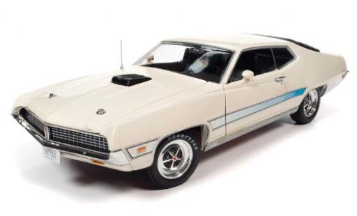 Coche miniatura Ford Torino 1/18 Auto World blanco/Dekor 1971 Ford Torino 1/18 Auto World blanco/Dekor 1971 coche miniatura