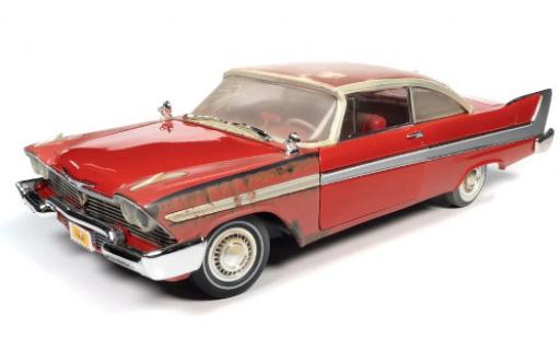 Coche miniatura Plymouth Fury 1/18 Auto World rojo/gris Christine 1958 Teilrestoration Plymouth Fury 1/18 Auto World rojo/gris Christine 1958 Teilrestoration coche miniatura