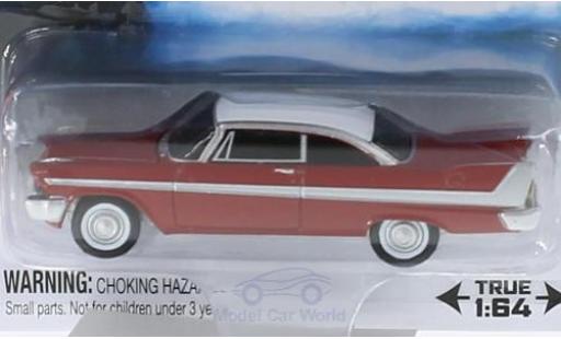 Coche miniatura Plymouth Fury 1/64 Auto World rojo/blanco Der Horrorfilm Christine 1958 SilverScreen Moviecar Plymouth Fury 1/64 Auto World rojo/blanco Der Horrorfilm Christine 1958 SilverScreen Moviecar coche miniatura