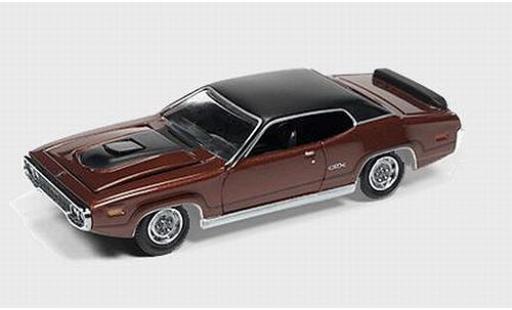 Coche miniatura Plymouth GTX 1/64 Auto World marron/negro 1971 Plymouth GTX 1/64 Auto World marron/negro 1971 coche miniatura