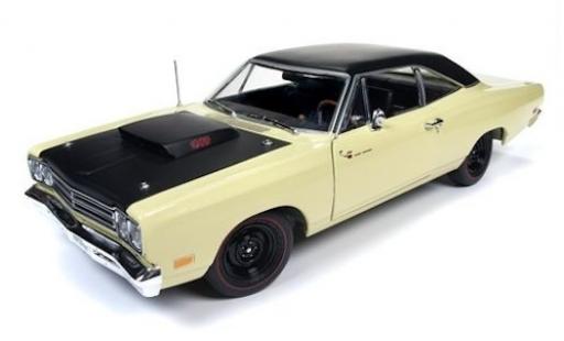Coche miniatura Plymouth Road Runner 1/18 Auto World amarillo/negro 1969 Plymouth Road Runner 1/18 Auto World amarillo/negro 1969 coche miniatura