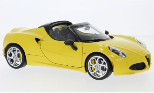 Coche miniatura Alfa Romeo 4C 1/18 AUTOart Spider amarillo 2015 Alfa Romeo 4C 1/18 AUTOart Spider amarillo 2015 coche miniatura