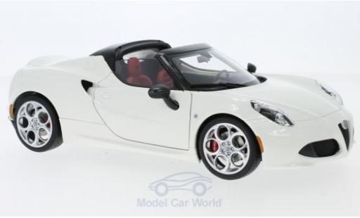 Coche miniatura Alfa Romeo 4C 1/18 AUTOart Spider blanco 2015 Alfa Romeo 4C 1/18 AUTOart Spider blanco 2015 coche miniatura