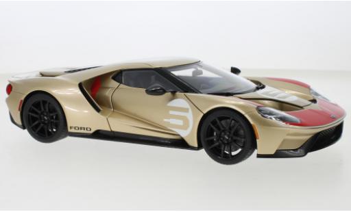 Ford GT 1/18 AUTOart Heritage Edition gold/rojo Holman Moody Racing 2022 coche miniatura
