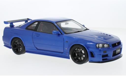 Coche miniatura Nissan Skyline 1/18 AUTOart GT-R (R34) Nismo Z-Tune azul RHD 2005 Nissan Skyline 1/18 AUTOart GT-R (R34) Nismo Z-Tune azul RHD 2005 coche miniatura